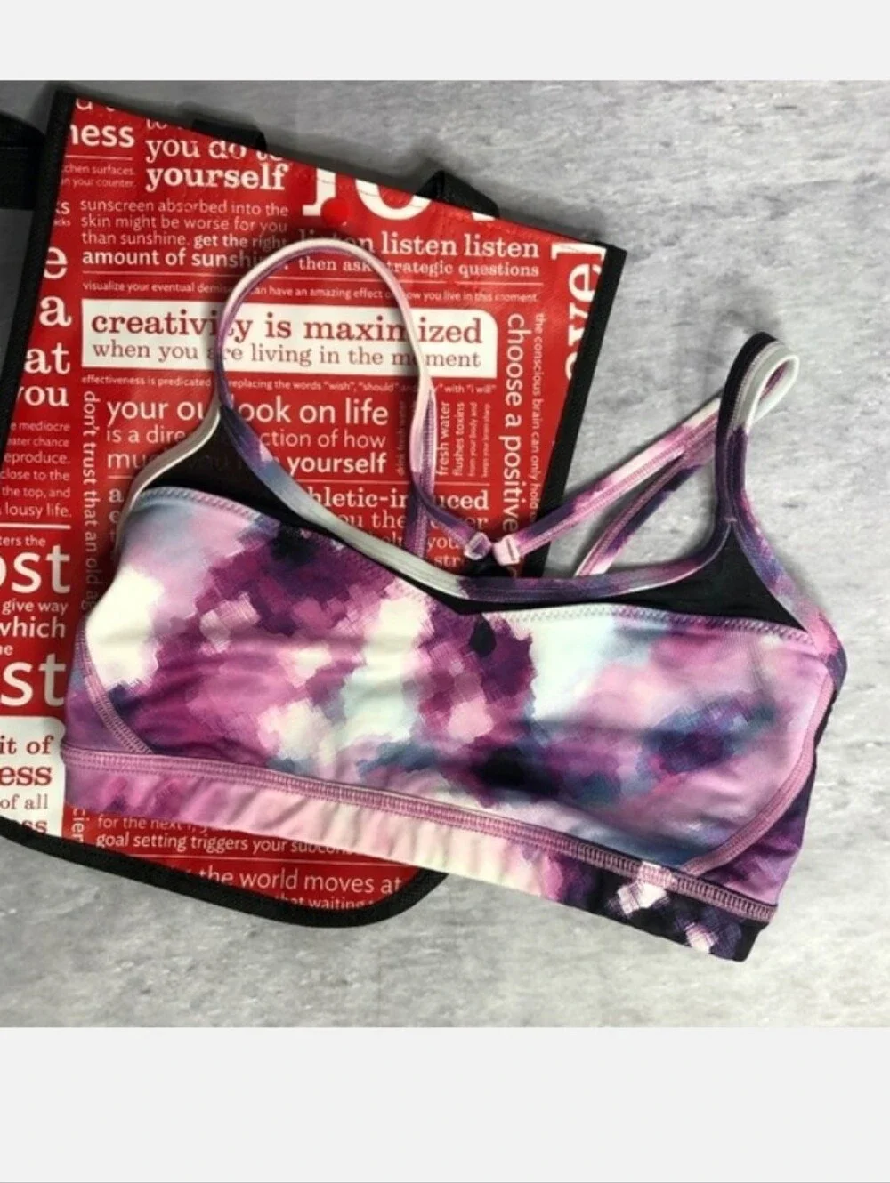 Lululemon Sweaty Endeavor Sports Bra Tie Dye 4 Y2k